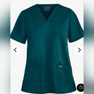 Teal V-Neck Women's Top